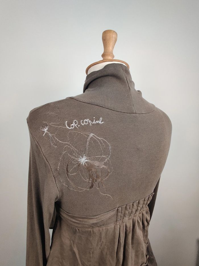 Robe à volants marron Cop Copine 40 - photo numéro 5