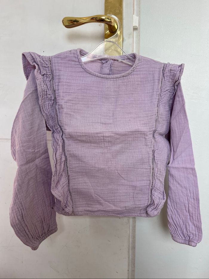 T-shirt blouse Zeeman violet 4A TBE