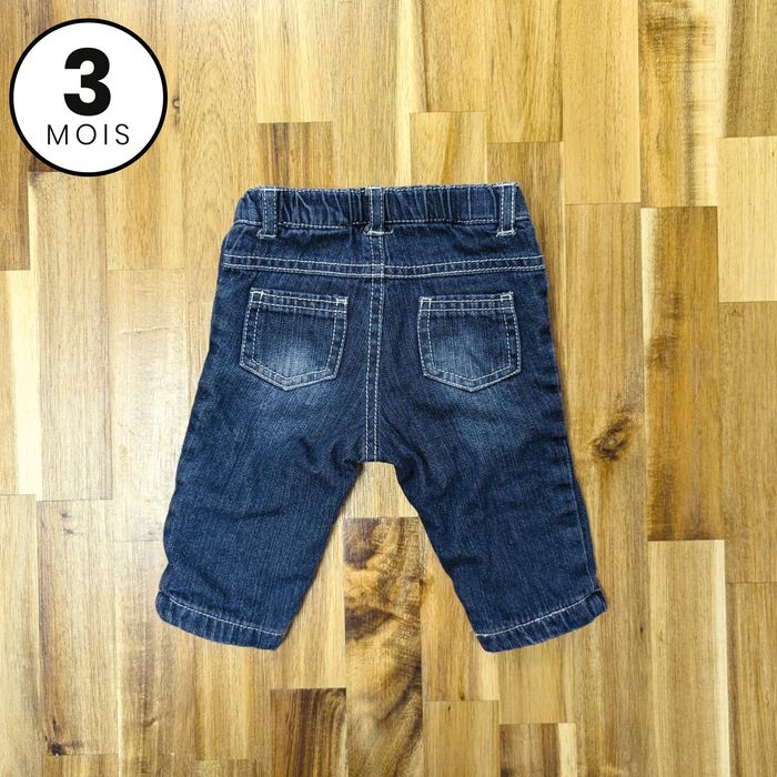 Pantalon Jean avec taille élastique réglable - 3 mois - Tissaia - photo numéro 2