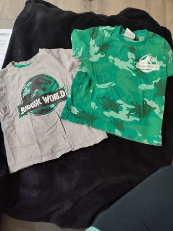 Lot de 2 t shirt jurassic world
