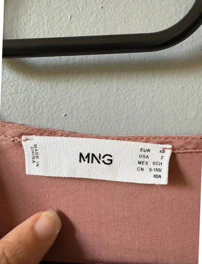 Robe rose pale à boutons Mango XS - photo numéro 2