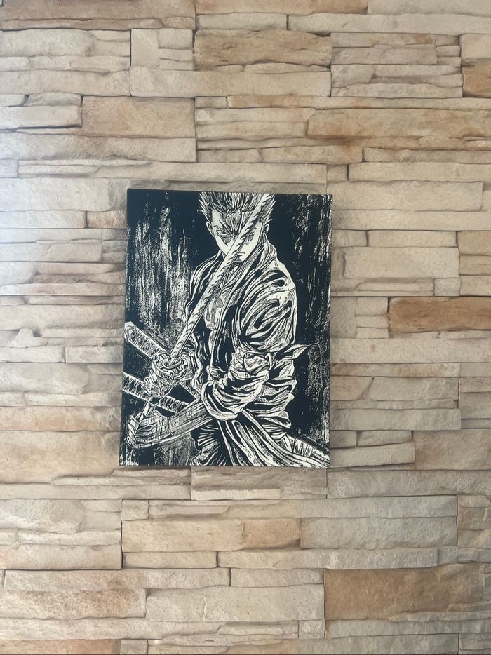Tableau Zoro sabres One Piece en toile 30x40cm - photo numéro 5