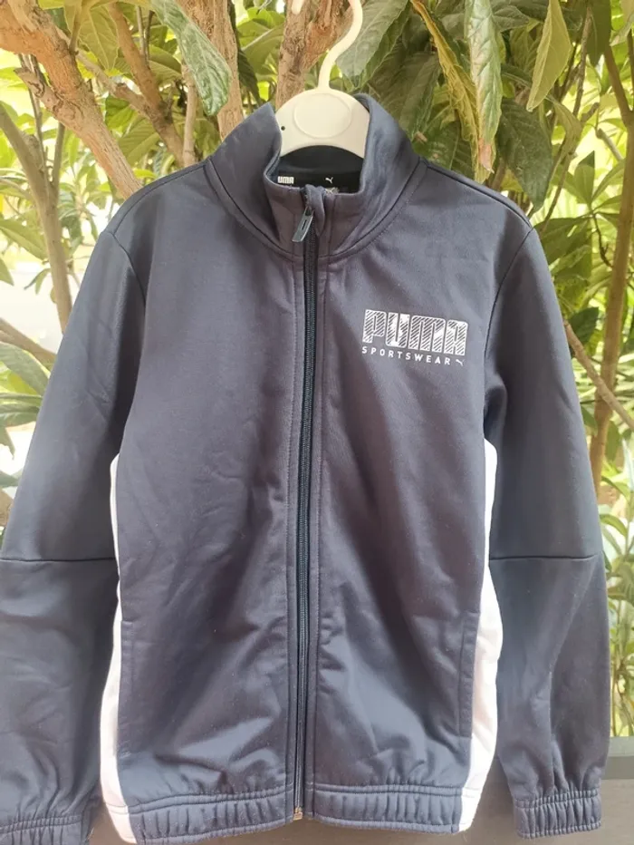 Gilet zippé bleu marine puma garçon taille 9/ 10 ans - photo numéro 2