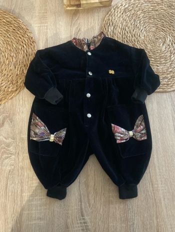Tenu vintage velours 3 mois filles