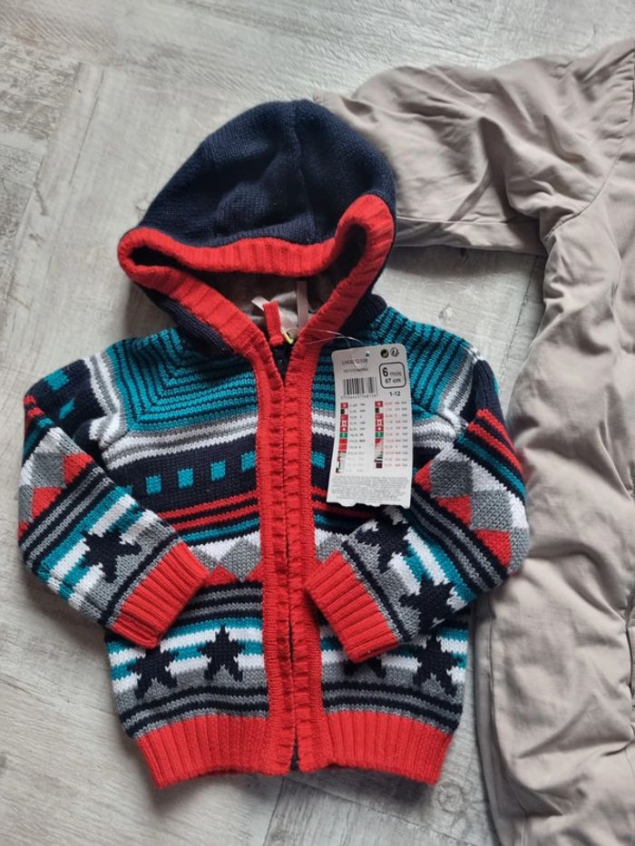 Combipilote cyrillus et veste à capuche neuve 6 mois - photo numéro 3