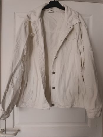 Veste en jeans blanc homme