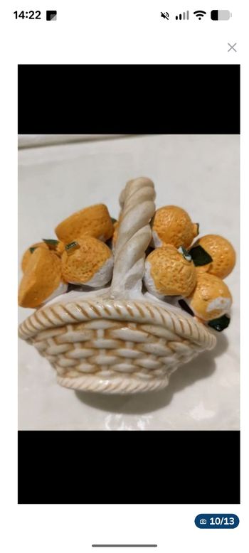 Joli bibelot corbeille d'oranges.