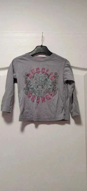 T-shirt ml gris In Extenso "bucolic grunge" 5 ans