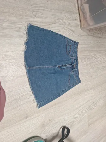Jeans en jupe courte