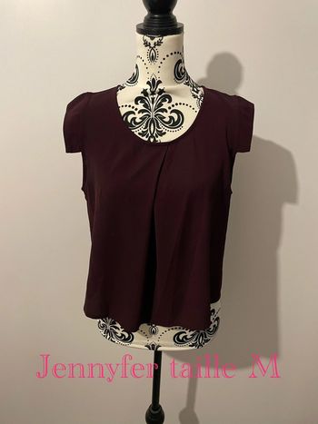 Blouse fluide sans manche bordeaux violine ample Jennyfer taille M