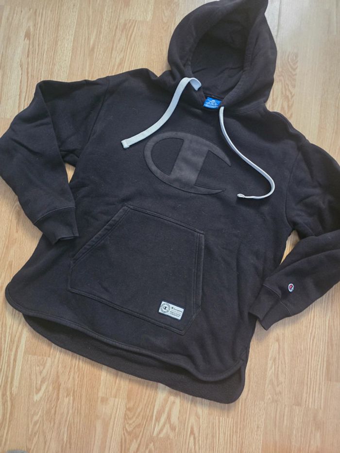 Sweat Vintage Champion Rochester Noir - Taille S Oversize - photo numéro 8