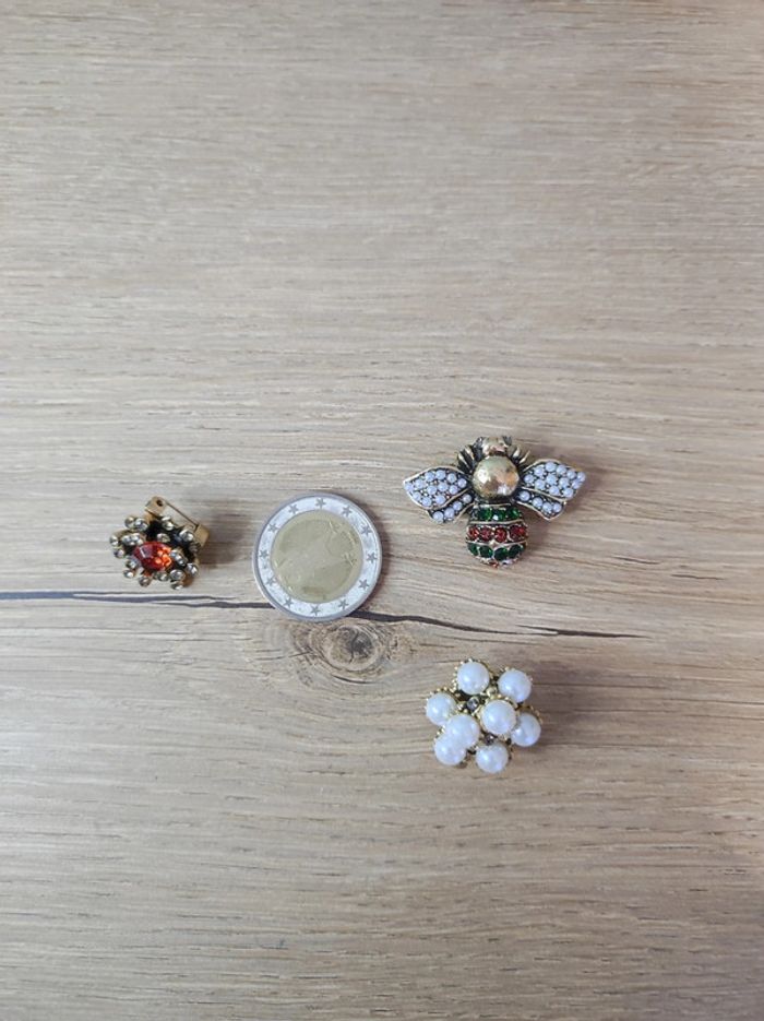 Trio broche abeille rétro - photo numéro 5