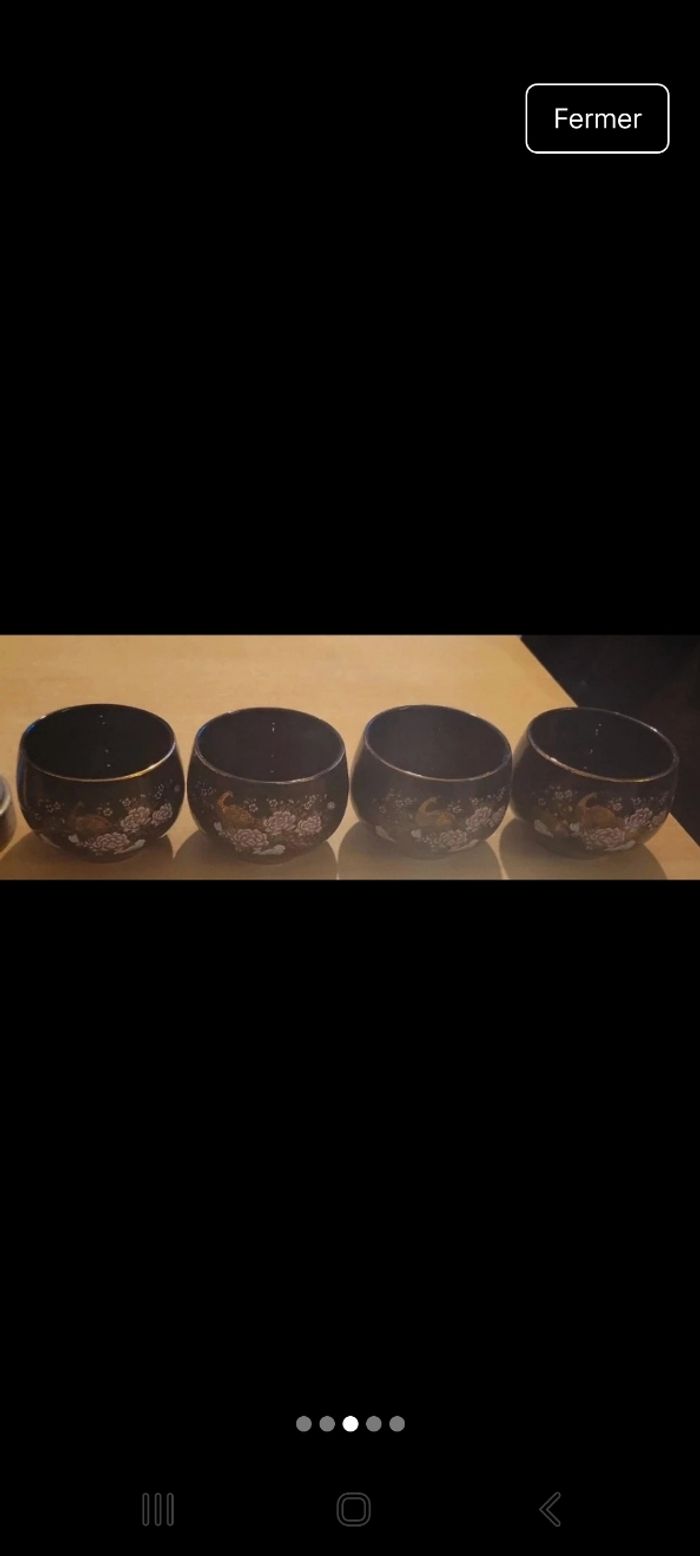 Lot 4 soucoupes paon - photo numéro 4