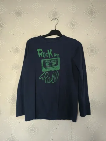 D1874 t-shirt manche longue garçon 12ans