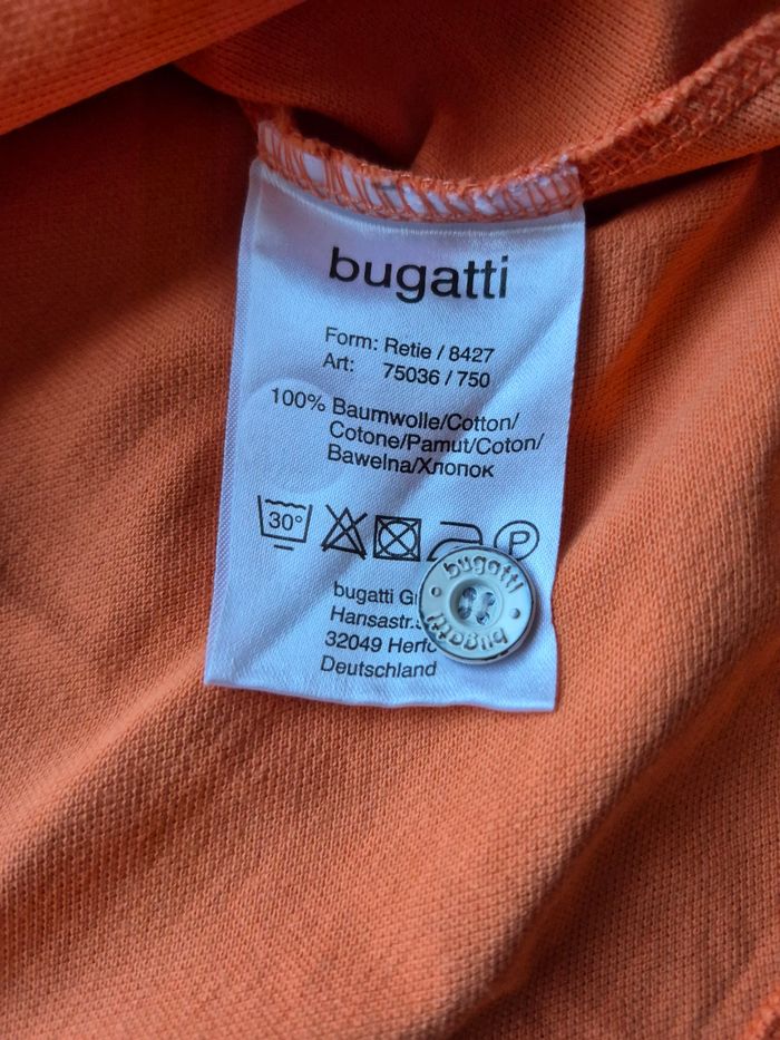 Polo bugatti orange taille M très bon état logo brodé. - photo numéro 9