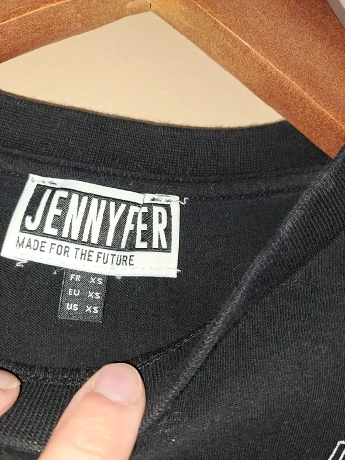 T-shirt Fitness femme XS Jennyfer noir jaune blanc tbe - photo numéro 3