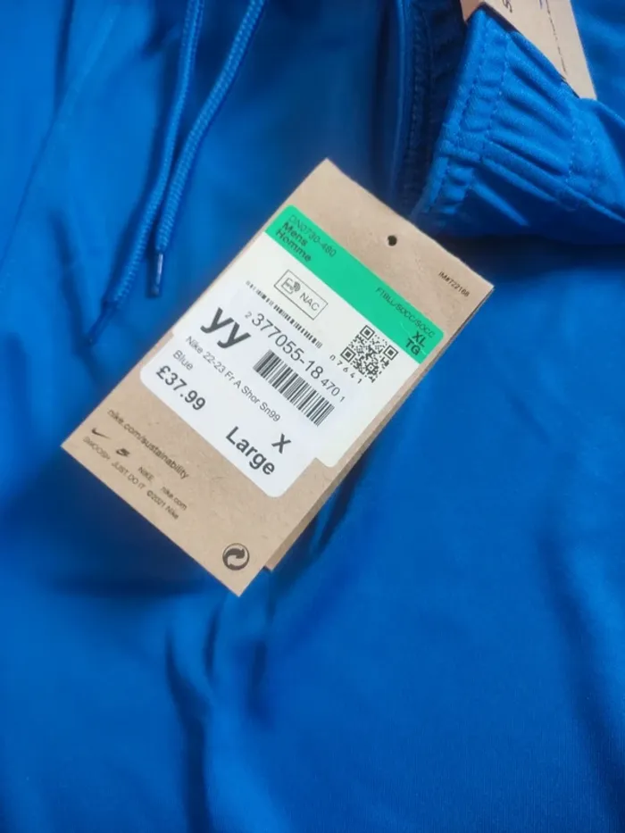 Short de foot France, Nike Authentique Officiel taille Adulte XL Slim, Neuf - photo numéro 7