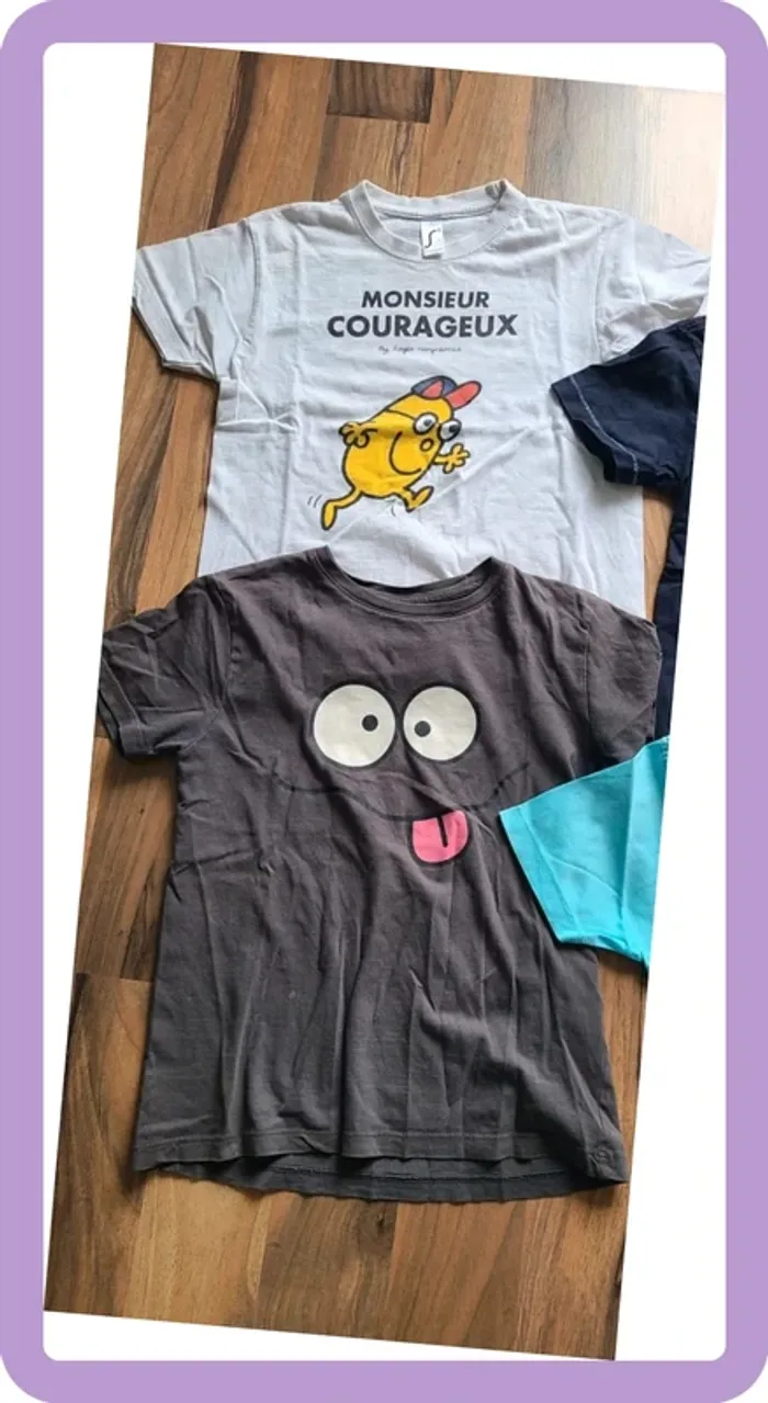 Lot de 4 t-shirts courts 8 ans - photo numéro 2