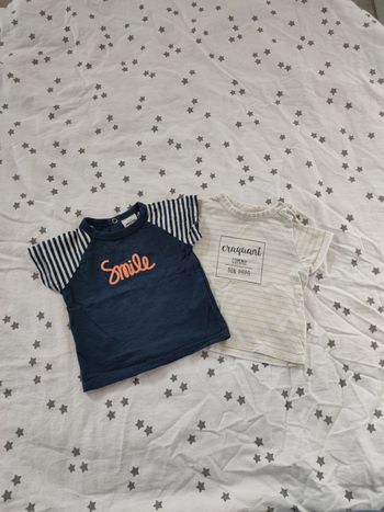 Lot de 2tee shirt
Tape a l'oeil 6mois