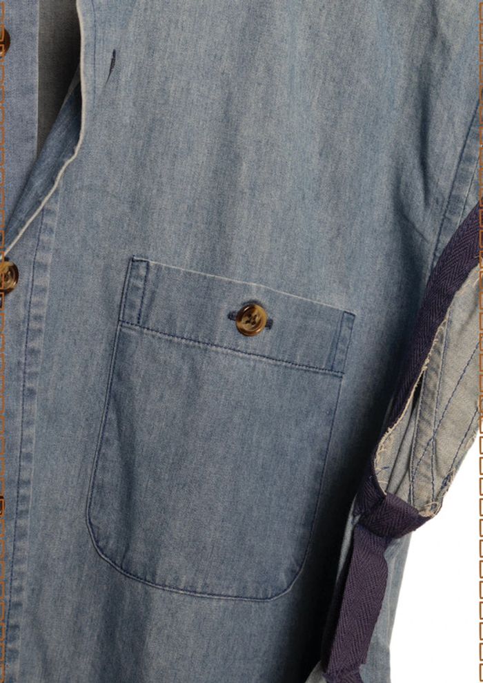Chemise sans manches en denim upcycler Coton Society X Tilli Paris – Taille S - photo numéro 5