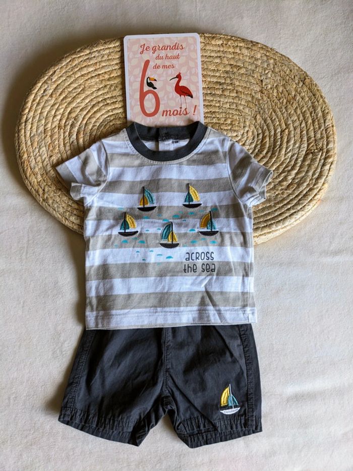 Ensemble short et tee shirt 6 mois