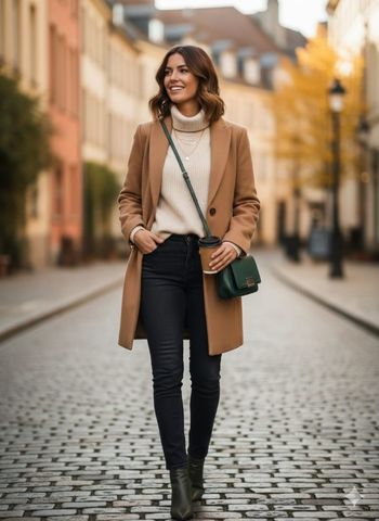 Élégant Manteau Long Etam - Coloris Camel - Taille S (36)