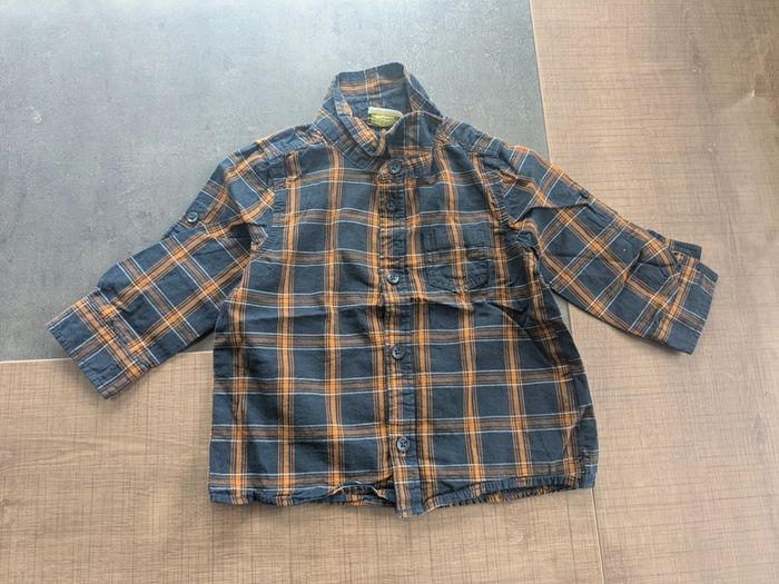 Chemise manches longues a carreaux 12 mois