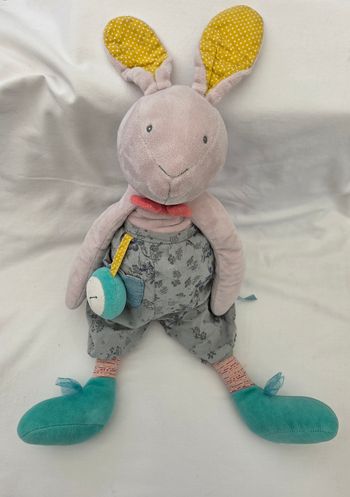Peluche Lapin pantin d'activités Mademoiselle et Ribambelle 50 cm- Moulin Roty