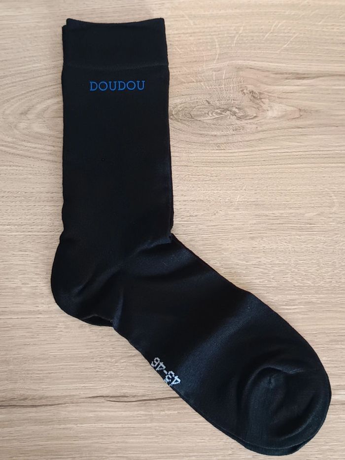 Chaussettes homme noir 43/46 doudou - photo numéro 2