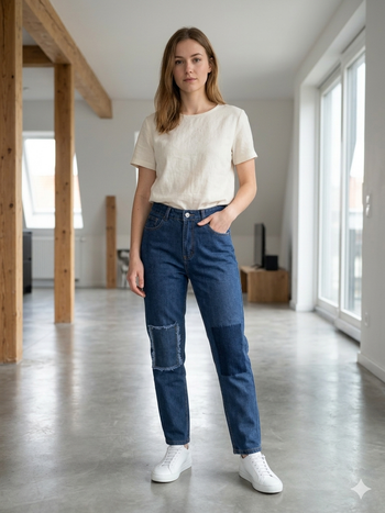 jean marine taille M neuf