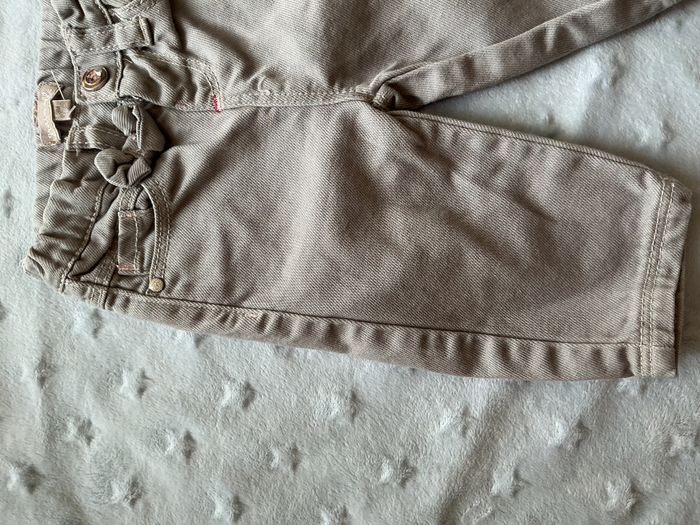jean gris taille réglable noeud a la ceinture 3 mois grain de blé - photo numéro 4