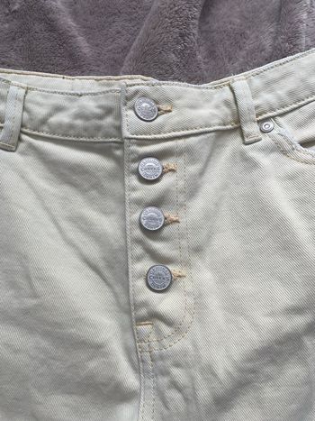 Short en jeans jaune pale Creeks Taille 44 taille haute