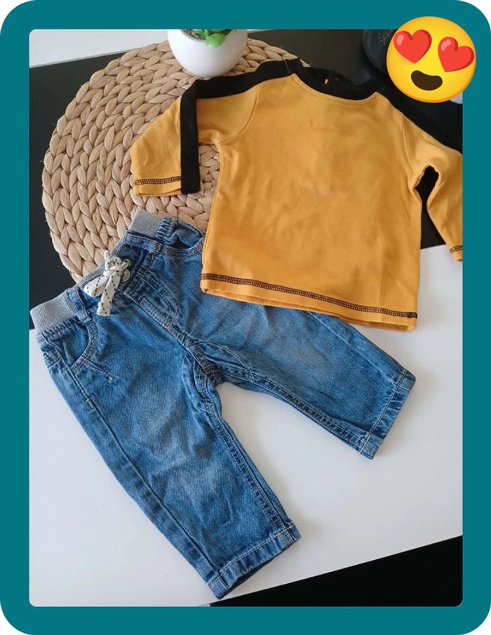 Ensemble Tape à l'oeil Garçon Taille 3 mois🌿🦁 - photo numéro 2