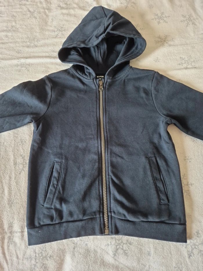 Veste zippé bleu marine 5 ans kiabi - photo numéro 2