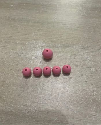 Perle silicone rose