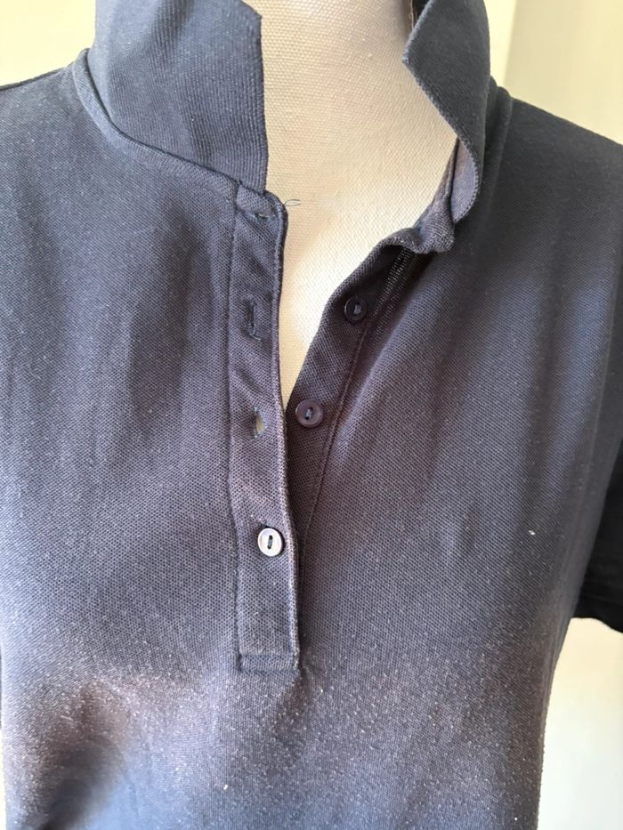 Polo manches courtes femme – bleu marine – Damart – Taille 46/48 - photo numéro 3