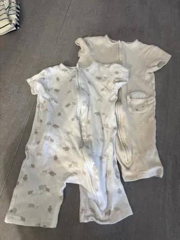 Grenouillères manches et jambes courtes