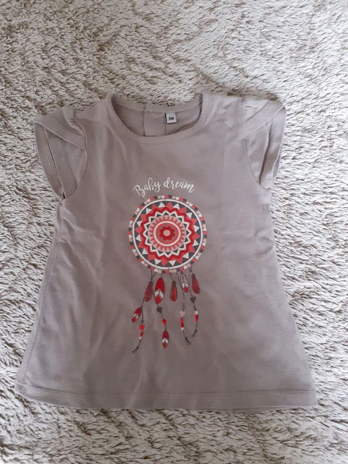 Lot de 6 t-shirts manches courtes 6 mois - photo numéro 2
