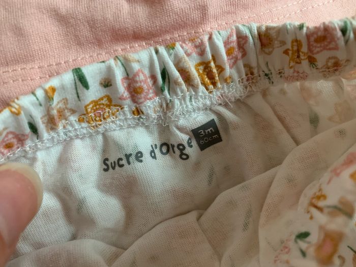 Ensemble été tunique bloomer sucre d’orge 3 mois tbe - photo numéro 3