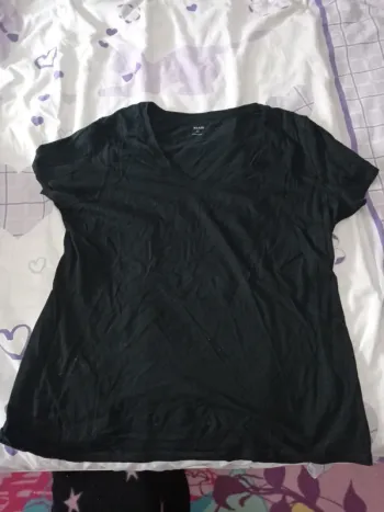 T-shirt manche courte Basic de couleur noir