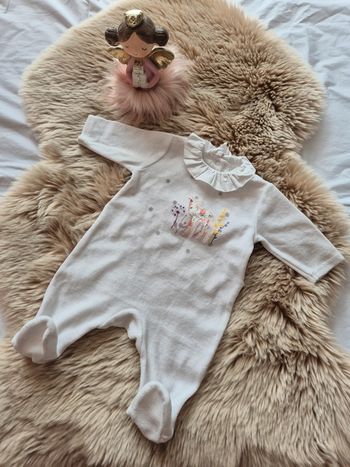 Pyjama  chaud blanc marese 1 mois