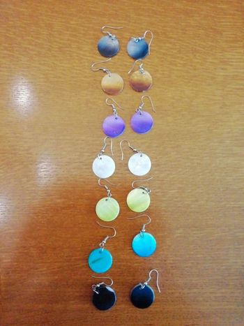 Lot 7 paires boucles d'oreilles rondes