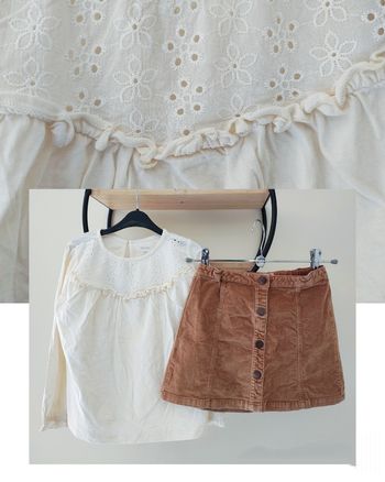 6 ans ensemble teeshirt Kiabi et jupe automne hivers zara