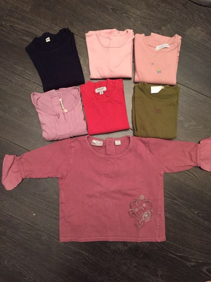 Lot de 7 hauts manches longues 18 mois