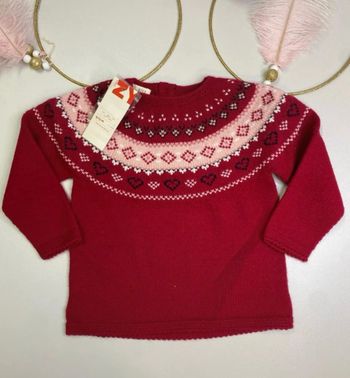 Pull bébé fille tricot - neuf - Zippy - Taille 9 mois