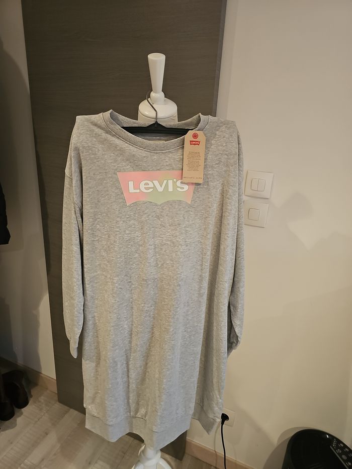 robe sweat fille levi’s grise moutonnée 16 ans neuve avec étiquette