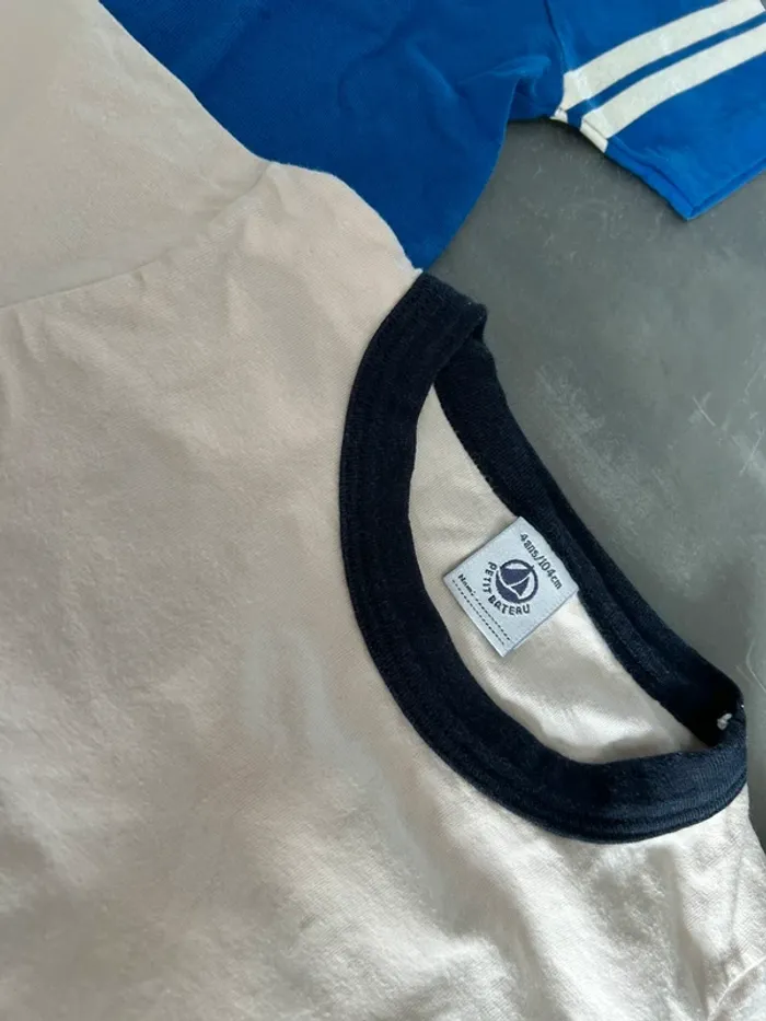 Lot 2 tee shirt manches courtes petit bateau - photo numéro 2