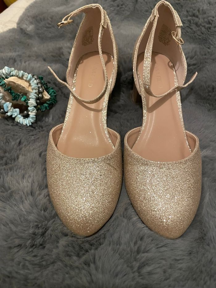 Escarpins à paillette doré Anna field taille 38 - photo numéro 3