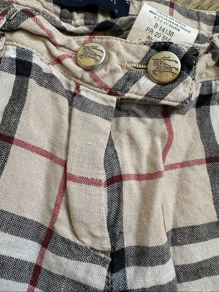 Pantalon burberry tartan 100% lin fille 5 ans - photo numéro 4
