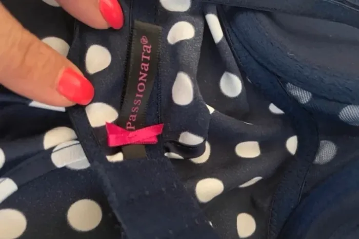 Passionnata nuisette femme taille 36 Bleu imprimer pois blancs - photo numéro 3